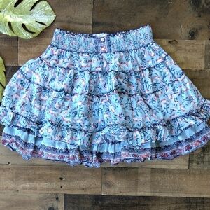 Poupette St. Barth Camilla ruffled mini skirt Size Small
